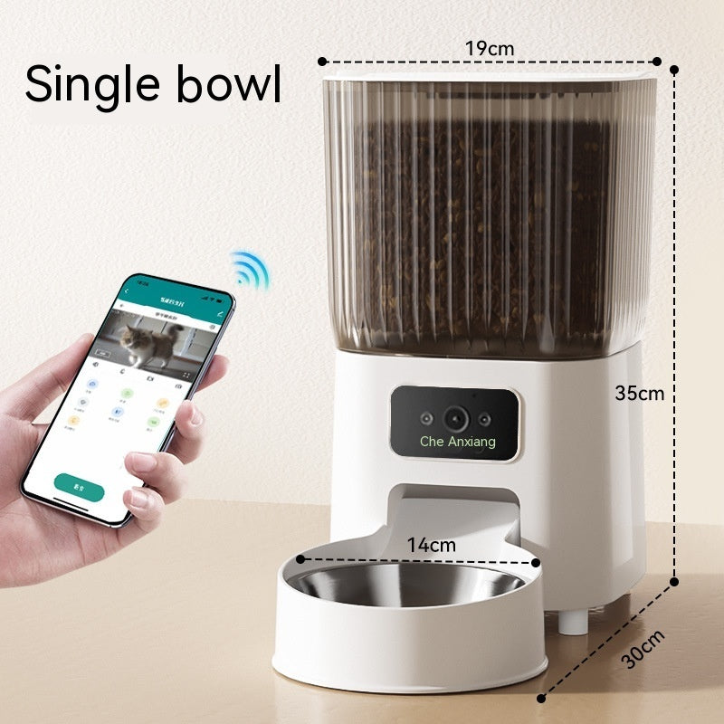 Automatic Pet Feeder Cat Intelligent Remote Control Cat Food Dog Food Timing Quantitative Video Monitoring Pet Feeding Machine